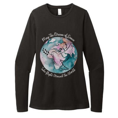 World Peace Gift Peace And Love Dove May Peace Take Flight Womens CVC Long Sleeve Shirt