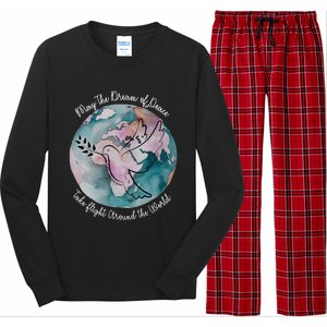 World Peace Gift Peace And Love Dove May Peace Take Flight Long Sleeve Pajama Set