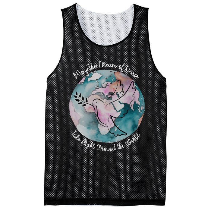 World Peace Gift Peace And Love Dove May Peace Take Flight Mesh Reversible Basketball Jersey Tank