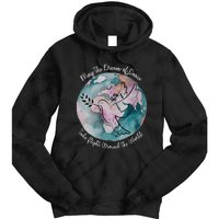 World Peace Gift Peace And Love Dove May Peace Take Flight Tie Dye Hoodie