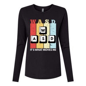 Wasd Pc Gamer Pc Master Race Retro Video Game Wasd Cute Gift Womens Cotton Relaxed Long Sleeve T-Shirt