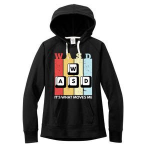 Wasd Pc Gamer Pc Master Race Retro Video Game Wasd Cute Gift Women's Fleece Hoodie