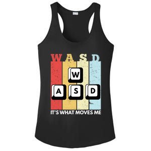 Wasd Pc Gamer Pc Master Race Retro Video Game Wasd Cute Gift Ladies PosiCharge Competitor Racerback Tank