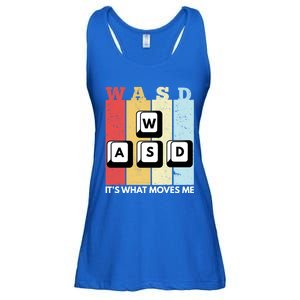 Wasd Pc Gamer Pc Master Race Retro Video Game Wasd Cute Gift Ladies Essential Flowy Tank