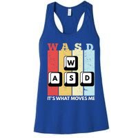 Wasd Pc Gamer Pc Master Race Retro Video Game Wasd Cute Gift Women's Racerback Tank