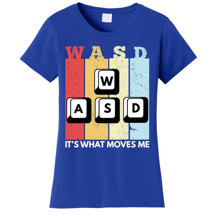 Wasd Pc Gamer Pc Master Race Retro Video Game Wasd Cute Gift Women's T-Shirt