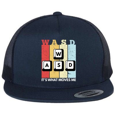 Wasd Pc Gamer Pc Master Race Retro Video Game Wasd Cute Gift Flat Bill Trucker Hat