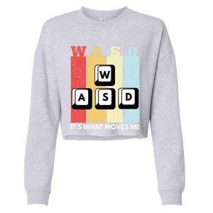 Wasd Pc Gamer Pc Master Race Retro Video Game Wasd Cute Gift Cropped Pullover Crew