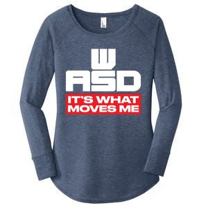 Wasd // Pc Gaming // Its What Moves Me Gamer Designed Gift Women's Perfect Tri Tunic Long Sleeve Shirt