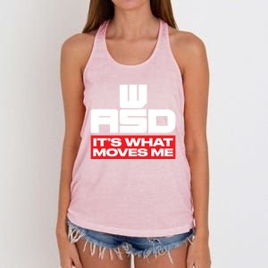 Wasd // Pc Gaming // Its What Moves Me Gamer Designed Gift Women's Knotted Racerback Tank