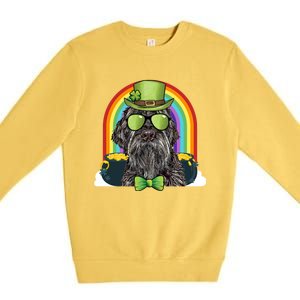 Wirehaired Pointing Griffon Dog Funny St Patricks Day Gift Premium Crewneck Sweatshirt