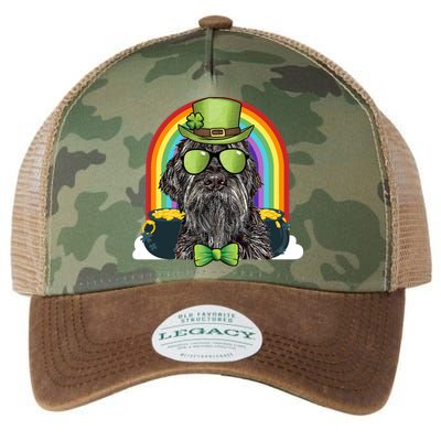 Wirehaired Pointing Griffon Dog Funny St Patricks Day Gift Legacy Tie Dye Trucker Hat
