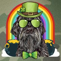Wirehaired Pointing Griffon Dog Funny St Patricks Day Gift Legacy Tie Dye Trucker Hat