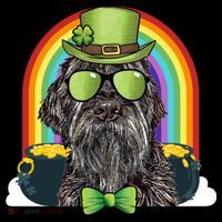 Wirehaired Pointing Griffon Dog Funny St Patricks Day Gift Impact Tech Backpack