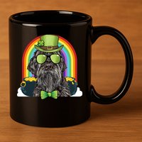 Wirehaired Pointing Griffon Dog Funny St Patricks Day Gift 11oz C Handle Ceramic Mug