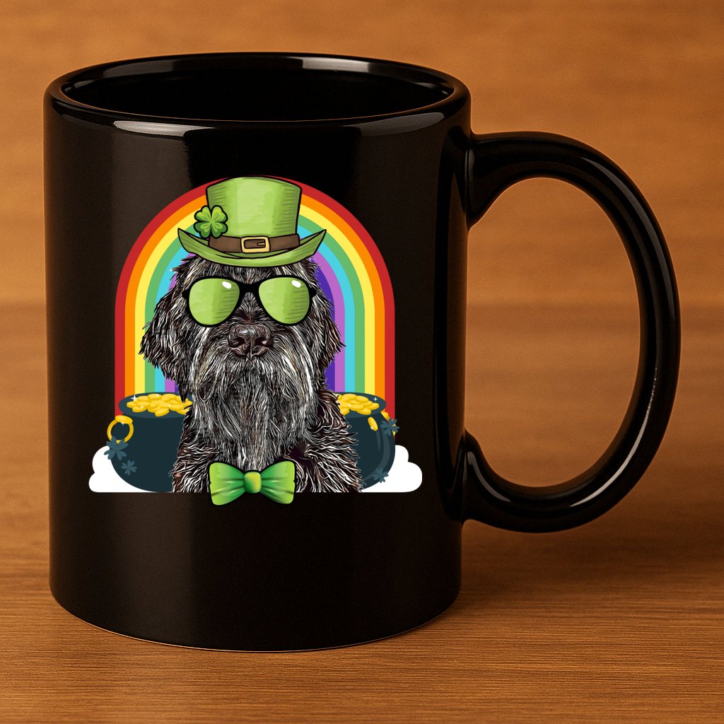 Wirehaired Pointing Griffon Dog Funny St Patricks Day Gift 11oz C Handle Ceramic Mug