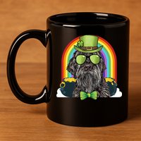 Wirehaired Pointing Griffon Dog Funny St Patricks Day Gift 11oz C Handle Ceramic Mug