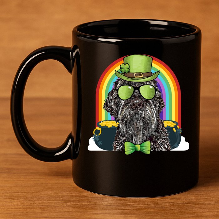 Wirehaired Pointing Griffon Dog Funny St Patricks Day Gift 11oz C Handle Ceramic Mug