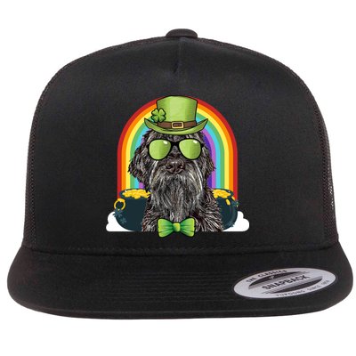 Wirehaired Pointing Griffon Dog Funny St Patricks Day Gift Flatbill Hat