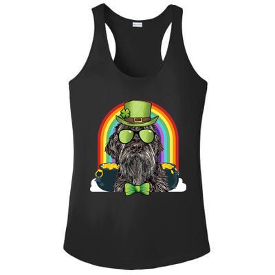 Wirehaired Pointing Griffon Dog Funny St Patricks Day Gift Ladies PosiCharge Competitor Racerback Tank