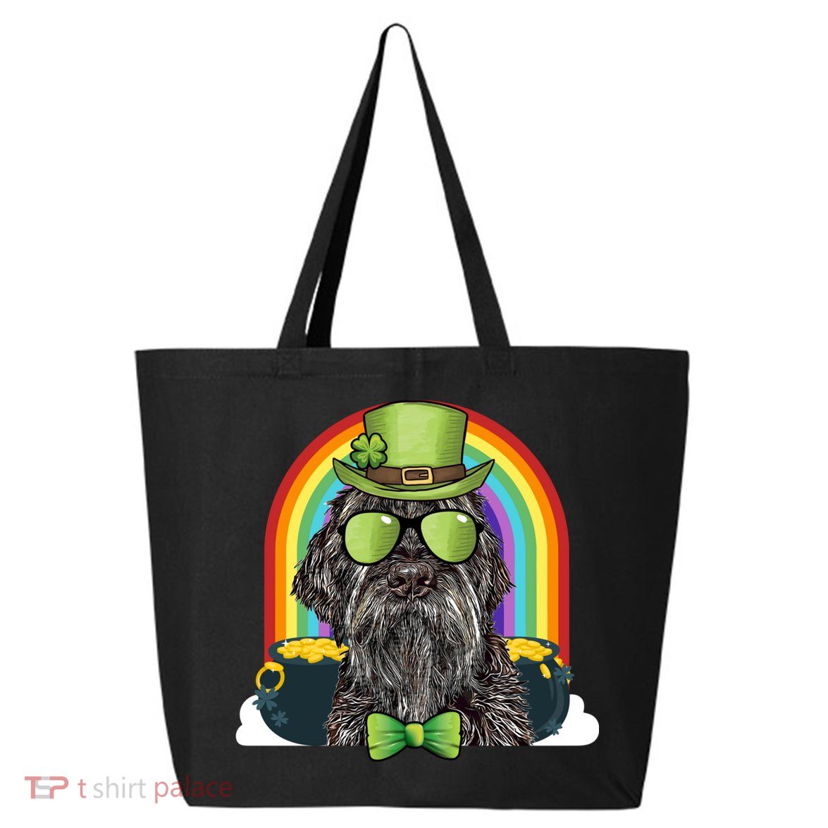 Wirehaired Pointing Griffon Dog Funny St Patricks Day Gift 25L Jumbo Tote