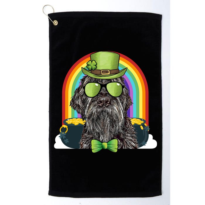Wirehaired Pointing Griffon Dog Funny St Patricks Day Gift Golf Towel