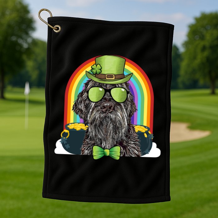 Wirehaired Pointing Griffon Dog Funny St Patricks Day Gift Golf Towel