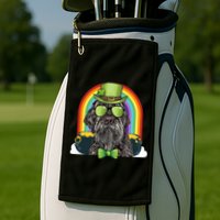 Wirehaired Pointing Griffon Dog Funny St Patricks Day Gift Golf Towel
