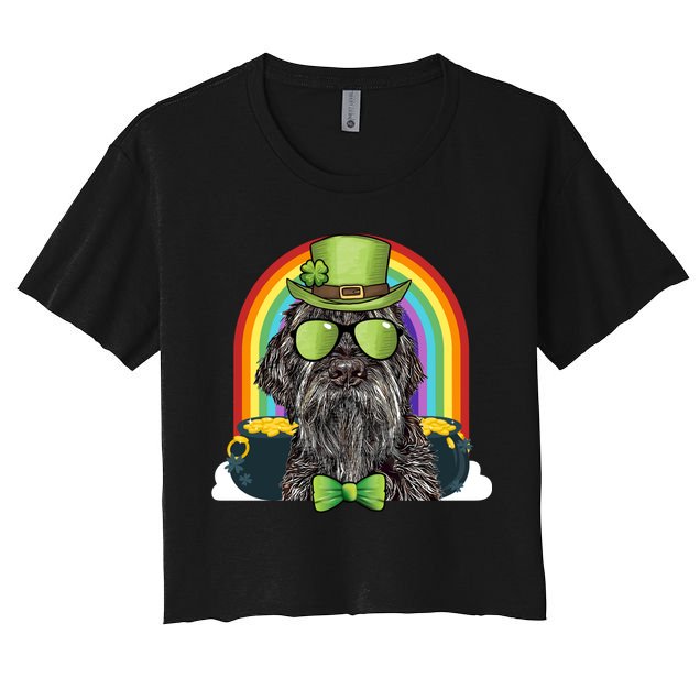 Wirehaired Pointing Griffon Dog Funny St Patricks Day Gift Crop Top
