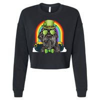 Wirehaired Pointing Griffon Dog Funny St Patricks Day Gift Cropped Pullover Crew