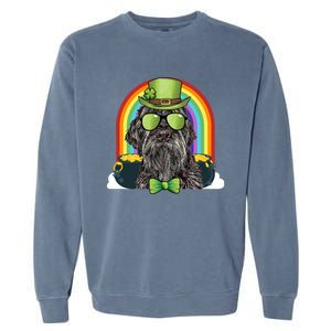 Wirehaired Pointing Griffon Dog Funny St Patricks Day Gift Garment-Dyed Sweatshirt