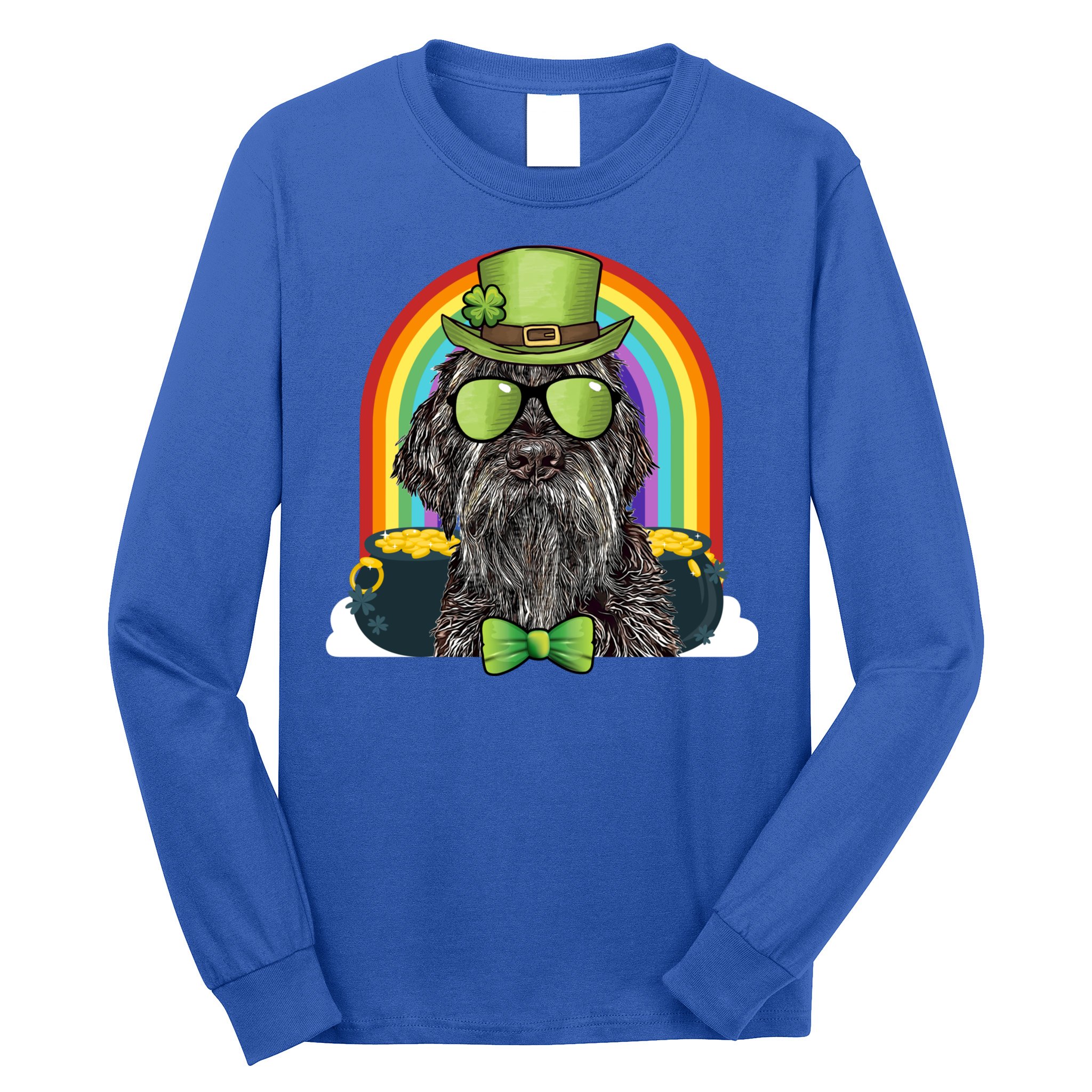 Wirehaired Pointing Griffon Dog Funny St Patricks Day Gift Long Sleeve Shirt