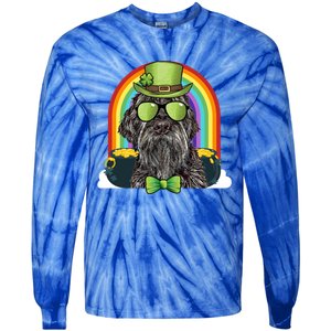 Wirehaired Pointing Griffon Dog Funny St Patricks Day Gift Tie-Dye Long Sleeve Shirt