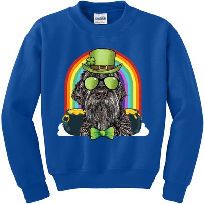 Wirehaired Pointing Griffon Dog Funny St Patricks Day Gift Kids Sweatshirt