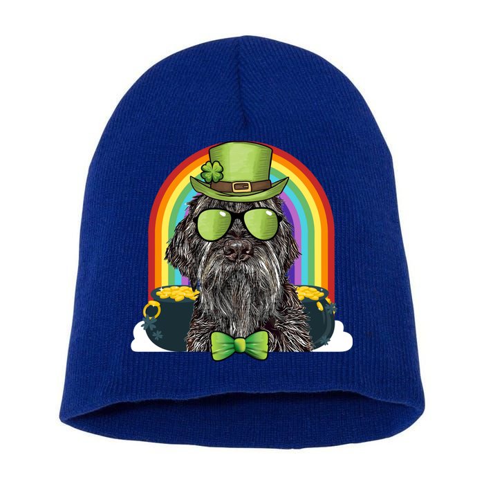 Wirehaired Pointing Griffon Dog Funny St Patricks Day Gift Short Acrylic Beanie