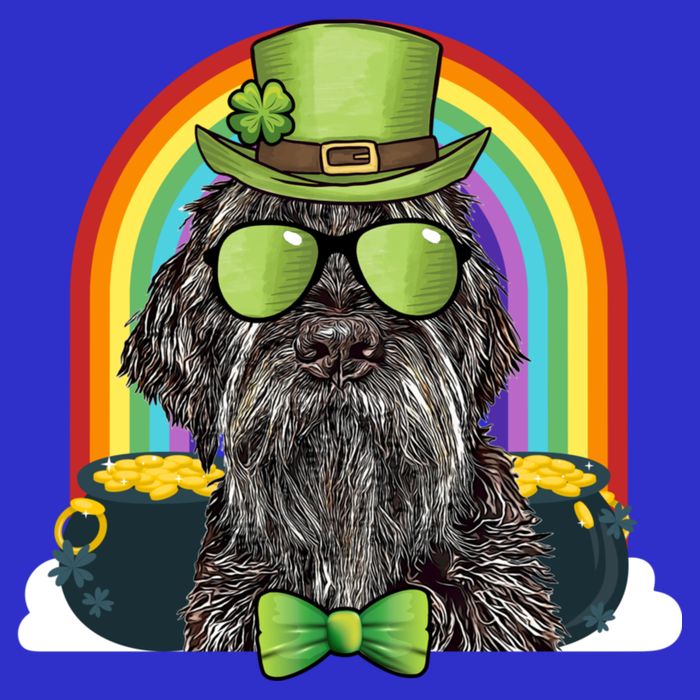 Wirehaired Pointing Griffon Dog Funny St Patricks Day Gift Short Acrylic Beanie