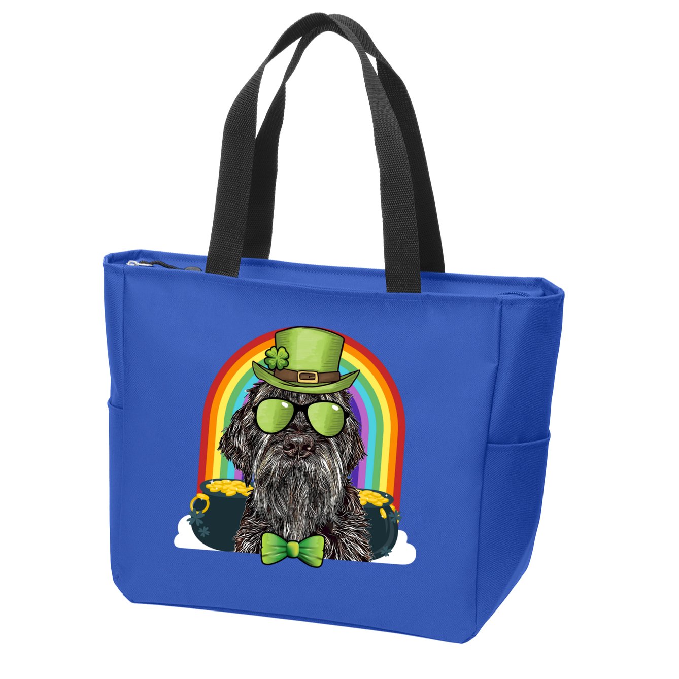 Wirehaired Pointing Griffon Dog Funny St Patricks Day Gift Zip Tote Bag