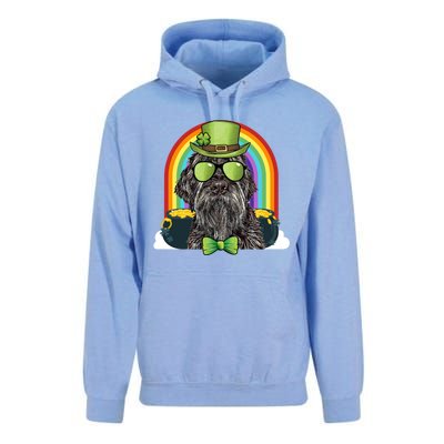 Wirehaired Pointing Griffon Dog Funny St Patricks Day Gift Unisex Surf Hoodie