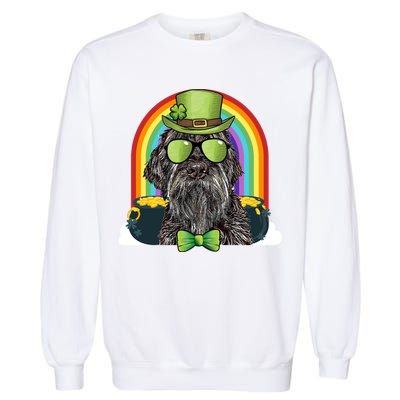 Wirehaired Pointing Griffon Dog Funny St Patricks Day Gift Garment-Dyed Sweatshirt