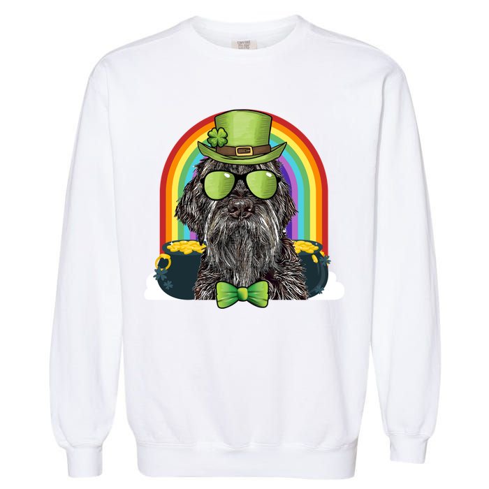 Wirehaired Pointing Griffon Dog Funny St Patricks Day Gift Garment-Dyed Sweatshirt