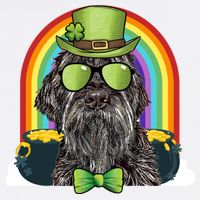 Wirehaired Pointing Griffon Dog Funny St Patricks Day Gift Garment-Dyed Sweatshirt