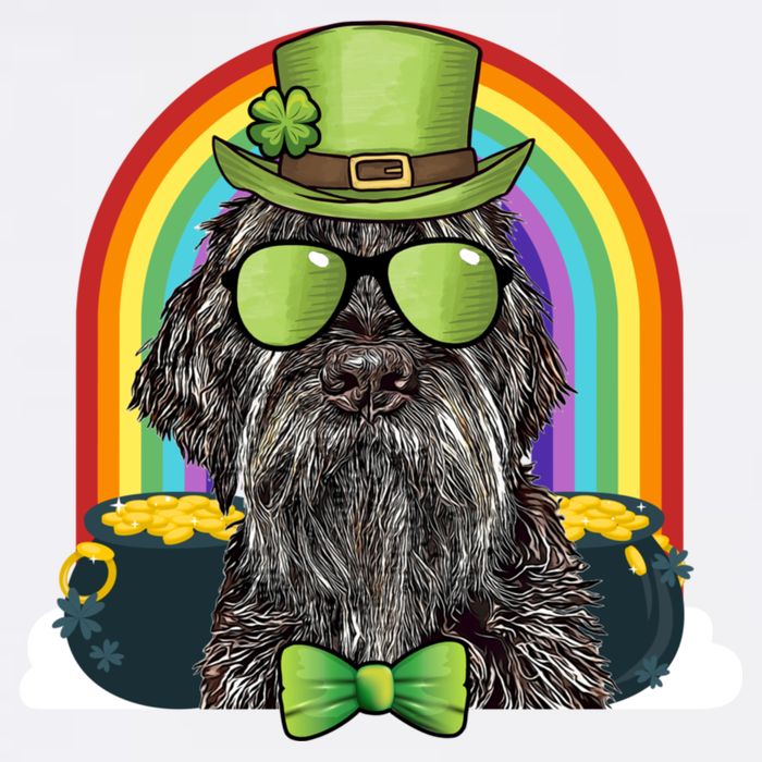 Wirehaired Pointing Griffon Dog Funny St Patricks Day Gift Garment-Dyed Sweatshirt