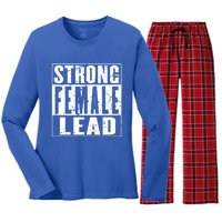 Wo's Power Gift Strong Female Lead Gift Women's Long Sleeve Flannel Pajama Set 