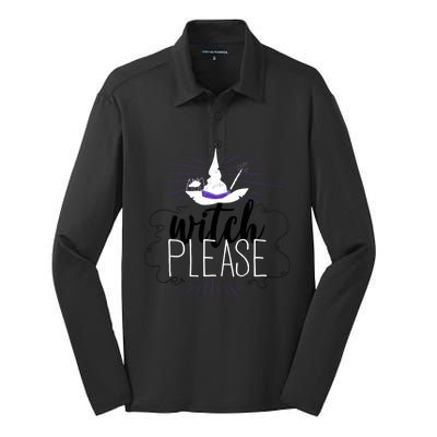 Witch Please Gift Silk Touch Performance Long Sleeve Polo