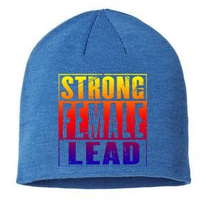 Wo's Power Gift Strong Female Lead Cool Gift Sustainable Beanie