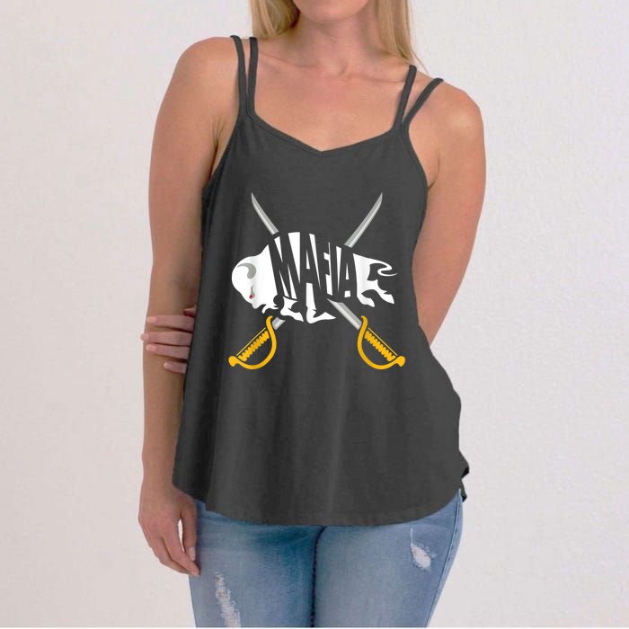 W+N+Y Pride - Gray White Yellow Buffalo Shirt Women's Strappy Tank