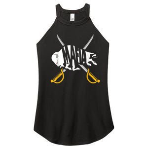 W+N+Y Pride - Gray White Yellow Buffalo Shirt Women's Perfect Tri Rocker Tank