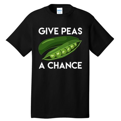 World Peaspeace Give Peas A Chance Earth Day Tall T-Shirt