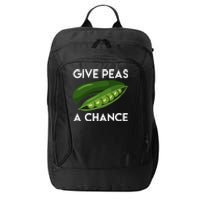 World Peaspeace Give Peas A Chance Earth Day City Backpack