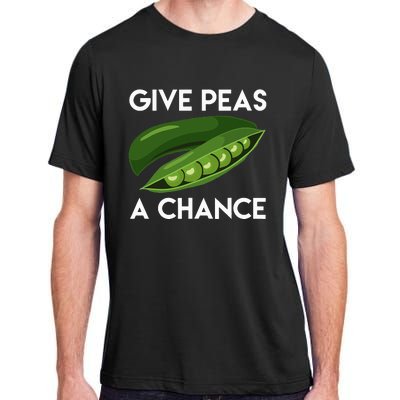 World Peaspeace Give Peas A Chance Earth Day Adult ChromaSoft Performance T-Shirt